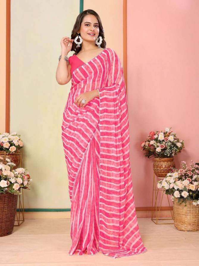 SF 745 Printed Georgette Readymade Sarees Wholesale Price In Surat